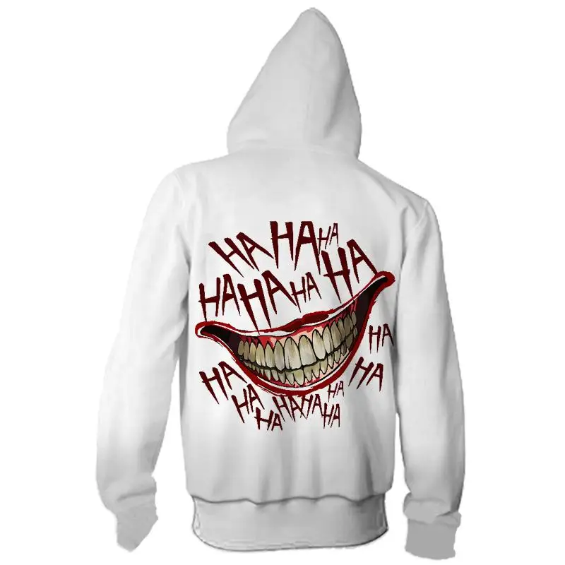 2021 new men's and women's fashion zipper hoodies, 3D clown character zipper hoodies factory direct sales large size XXS-6XL
2021 new men's and women's fashion zipper hoodies, 3D clown character zipper hoodies factory direct sales large size XXS-6XL