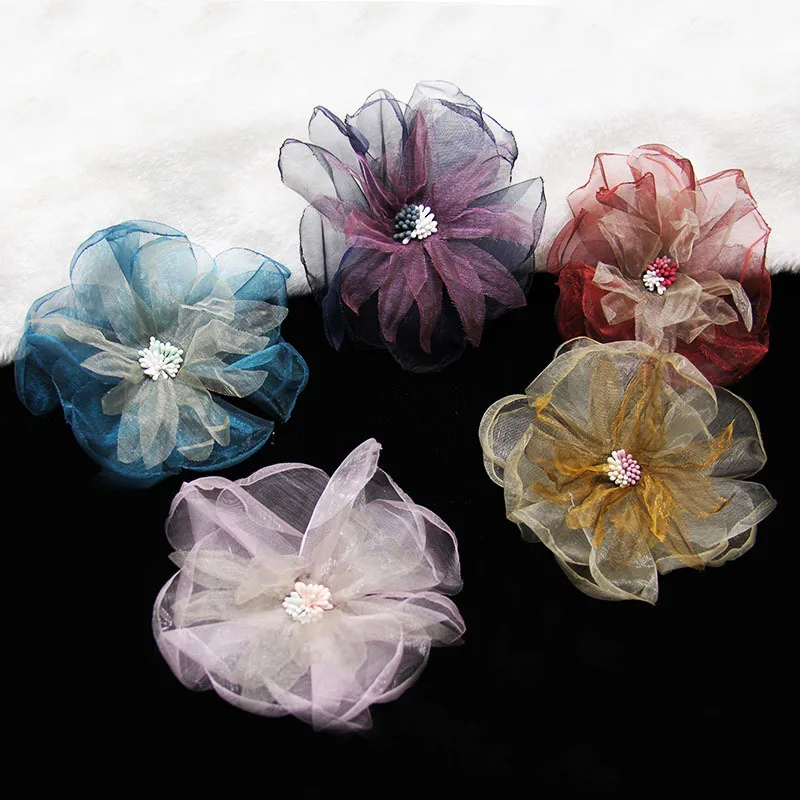 5pcs Net Yarn Burnt Edge Fabric Flower Hairpin Jewelry Accessories Hat Two-color Flower Heart and Flower Clothing Accessories
5pcs Net Yarn Burnt Edge Fabric Flower Hairpin Jewelry Accessories Hat Two-color Flower Heart and Flower Clothing Accessories