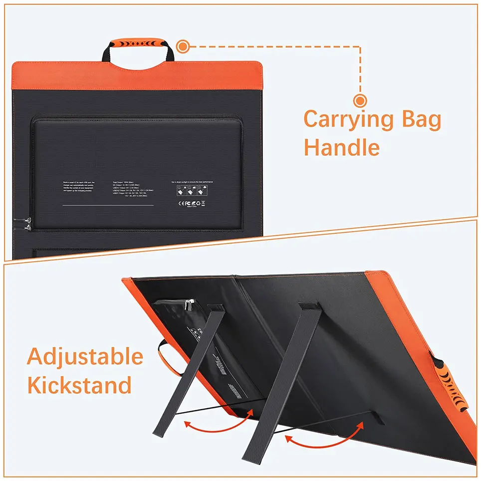 2021 100W portable solar panel solar panel solar charger USB output portable charger iPhone solar power station
2021 100W portable solar panel solar panel solar charger USB output portable charger iPhone solar power station