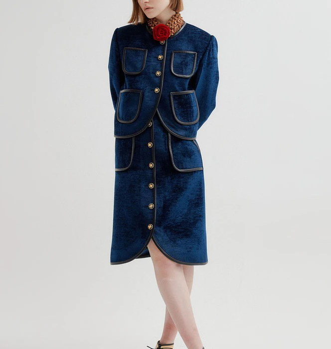 High Quality Women Temperament Single Breasted Velvet Jacket Or A-Line Skirt Set
High Quality Women Temperament Single Breasted Velvet Jacket Or A-Line Skirt Set