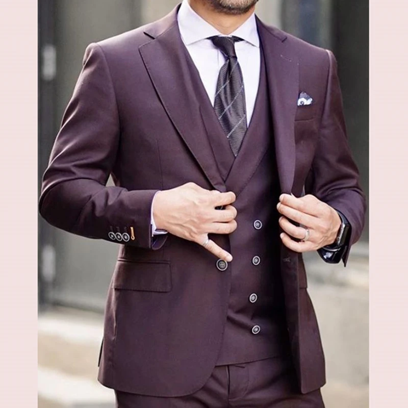 Fashion Custom Luxury Violet Suits For Wedding Dress Men Best Suit Slim Fit Wedding Beach Dinner Party (Jacket + Pants +Vest)
Fashion Custom Luxury Violet Suits For Wedding Dress Men Best Suit Slim Fit Wedding Beach Dinner Party (Jacket + Pants +Vest)