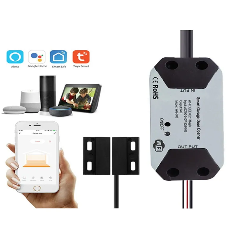 Tuya Smart Garage Door Opener Wifi Switch APP Control Audio Password Control Real Time Monitor Work With Alexa Echo Smart Life
Tuya Smart Garage Door Opener Wifi Switch APP Control Audio Password Control Real Time Monitor Work With Alexa Echo Smart Life