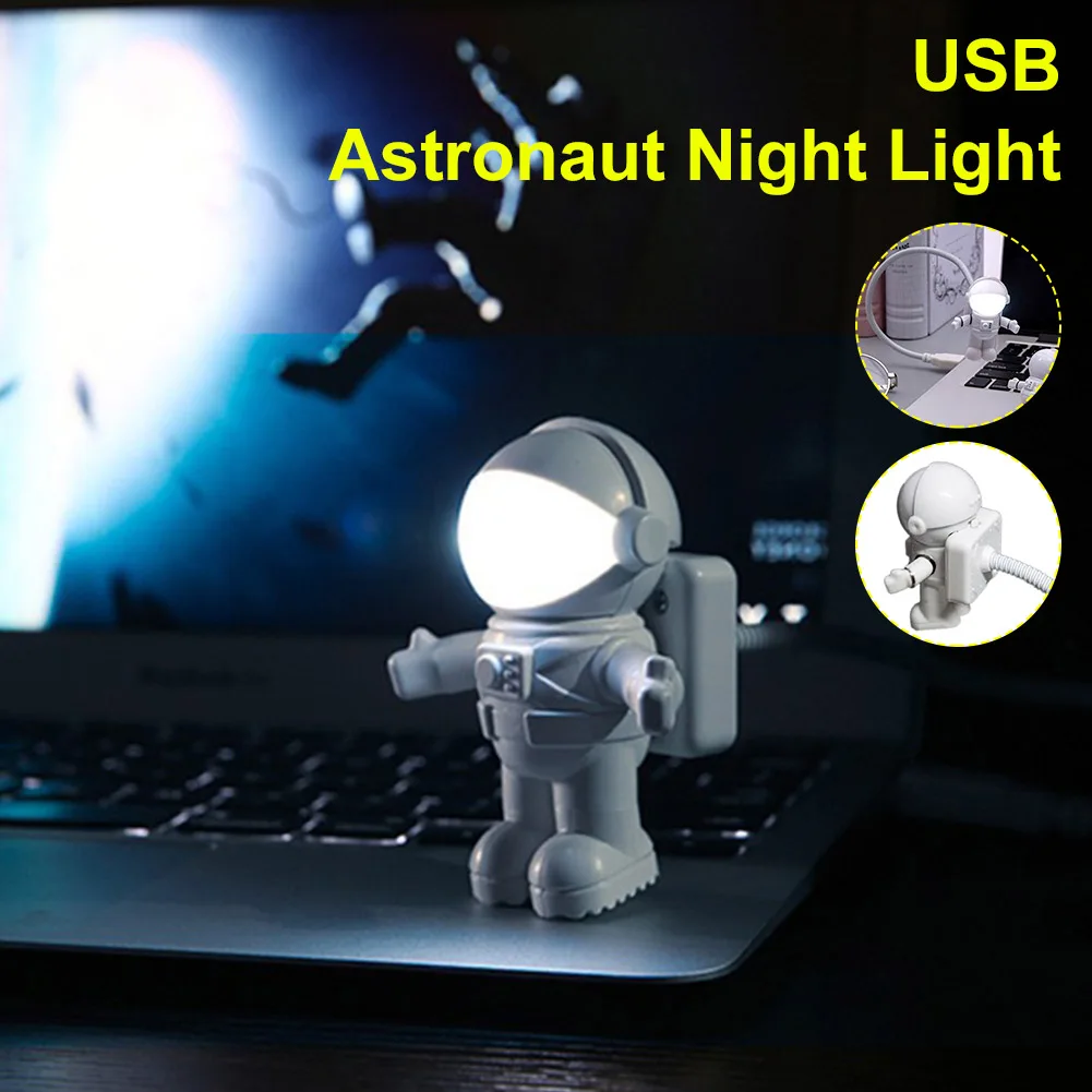 Astronaut LED Night Light Creative Flexible USB Powered Spaceman Night Lamp Eye-Care Reading Light Bedroom Decor Gift
Astronaut LED Night Light Creative Flexible USB Powered Spaceman Night Lamp Eye-Care Reading Light Bedroom Decor Gift