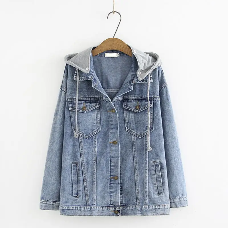 Denim Jackets Hooded Plus Size Autumn Outwear Coats Women New Denim Jacket Outwears Coat 3XL
Denim Jackets Hooded Plus Size Autumn Outwear Coats Women New Denim Jacket Outwears Coat 3XL