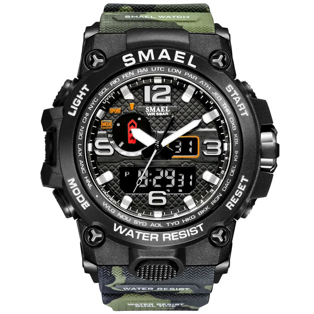 SMAEL1545 Camouflage Watch Men's Electronic Watch Fashion Sports Couple Outdoor Watch
SMAEL1545 Camouflage Watch Men's Electronic Watch Fashion Sports Couple Outdoor Watch
