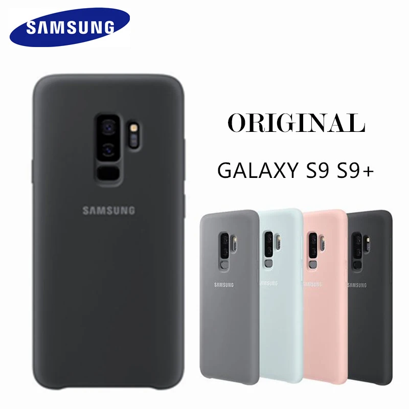 

100% Original Samsung Galaxy S9 S9 PLUS + Silicone Cover Liquid Case EF-PG960 G9650 Anti-Wear Soft-Touch Coque Fundas