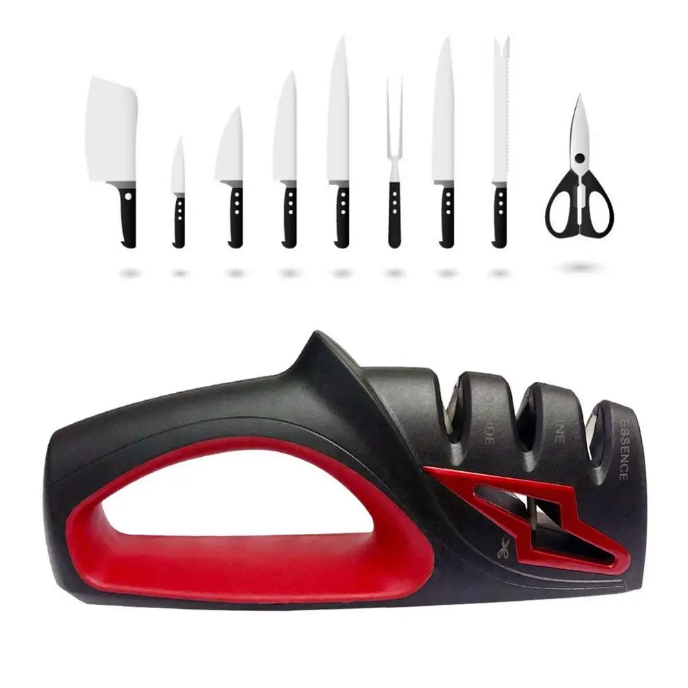 Knife Sharpener 3 Stages Professional Quick Kitchen Sharpening Stone Diamond Ceramic Scissors Knives Grinder Sharpener Tool
Knife Sharpener 3 Stages Professional Quick Kitchen Sharpening Stone Diamond Ceramic Scissors Knives Grinder Sharpener Tool