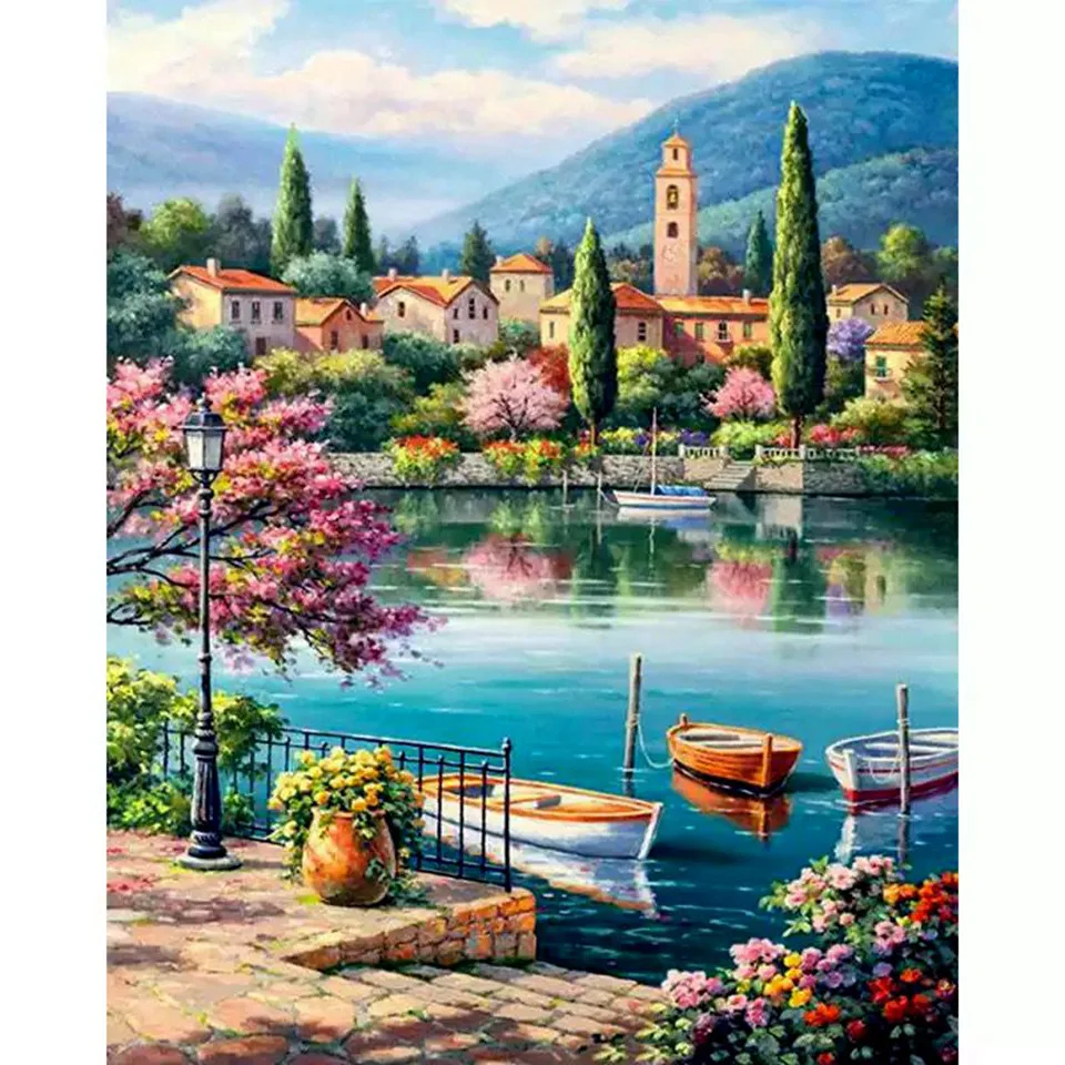 DIY Diamond Painting "Landscape House" 5D Full Square Diamond Mosaic Embroidery 3D Cross stitch Bedroom Decoration Gift Crafts
DIY Diamond Painting "Landscape House" 5D Full Square Diamond Mosaic Embroidery 3D Cross stitch Bedroom Decoration Gift Crafts