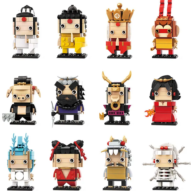 12pcs/set Journey to the West Chinese Character Monkey King Brickheadz Building Blocks Square head bricks Toys For Children
12pcs/set Journey to the West Chinese Character Monkey King Brickheadz Building Blocks Square head bricks Toys For Children