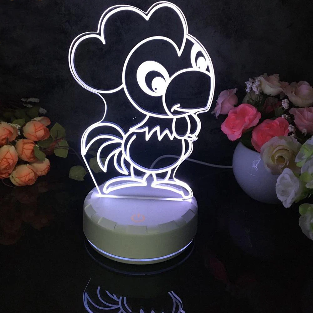 Night Light Chicken Pattern 3D Led Night Light Decoration Children Kids Gifts 7 Color Changing Visual Table Lamp
Night Light Chicken Pattern 3D Led Night Light Decoration Children Kids Gifts 7 Color Changing Visual Table Lamp