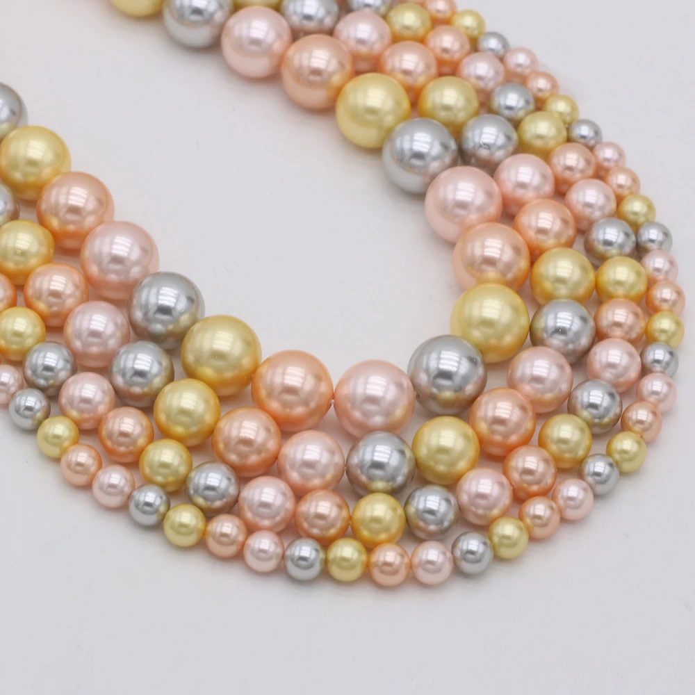 Round Pink Yellow Gray Mixed Color Shell Bead Handmade DIY Party Necklace Bracelet Jewelry Wife Gift Anniversary Making Beads
Round Pink Yellow Gray Mixed Color Shell Bead Handmade DIY Party Necklace Bracelet Jewelry Wife Gift Anniversary Making Beads