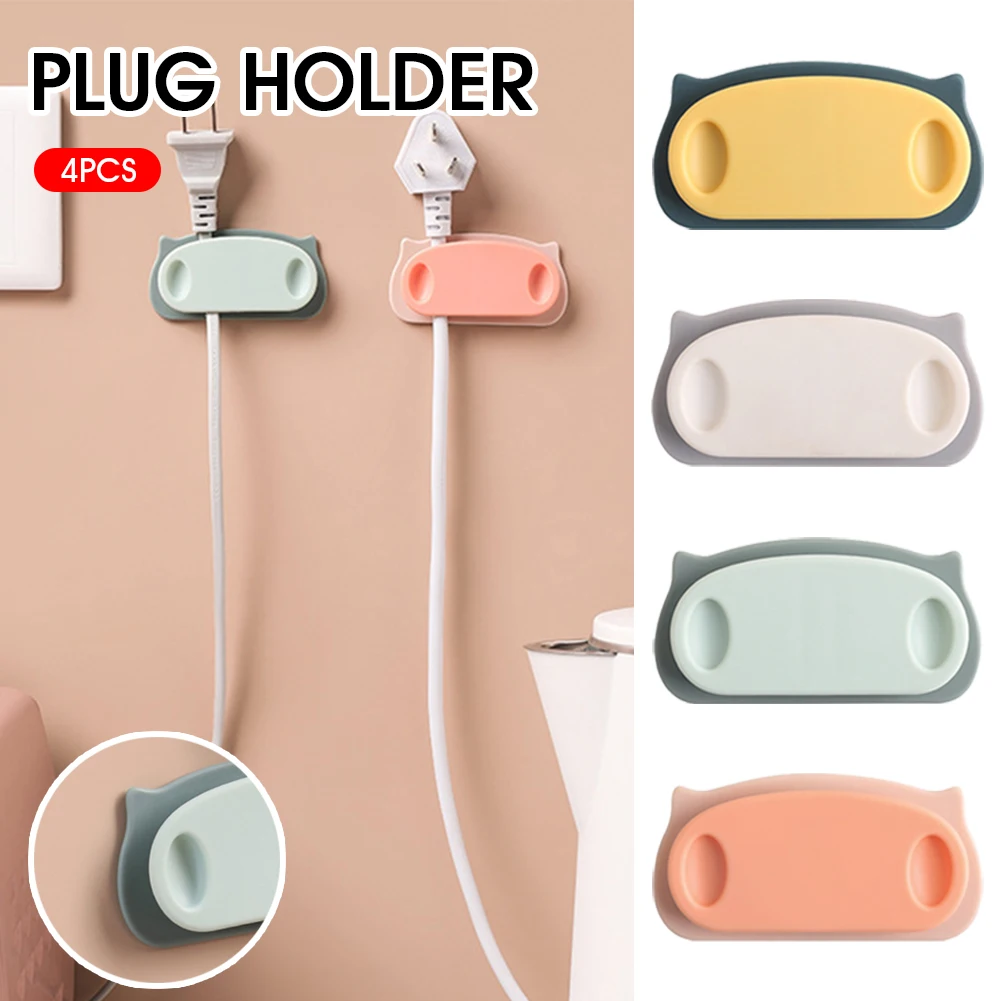 4 PCS Power plug socket holder wall-mounted self-adhesive hook multifunctional wall hook USB data cable winder earphone receiver
4 PCS Power plug socket holder wall-mounted self-adhesive hook multifunctional wall hook USB data cable winder earphone receiver