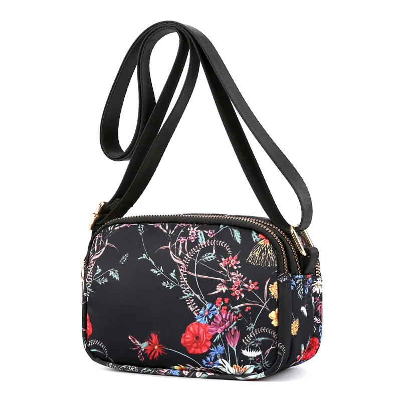 

Маленькие женские сумки на плечо с принтом, нейлоновая дамская сумочка кросс-боди, мобильный телефон мессенджер для девушек