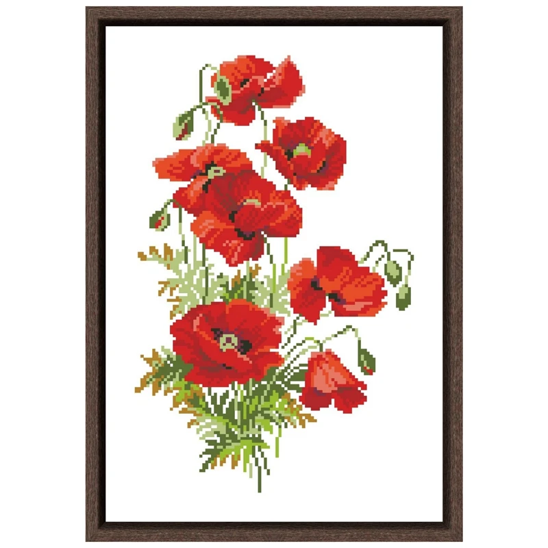 Poppy flowers cross embroidery kit flower pattern design 18ct 14ct 11ct unprint canvas Cross-stitch DIY needlework
Poppy flowers cross embroidery kit flower pattern design 18ct 14ct 11ct unprint canvas Cross-stitch DIY needlework