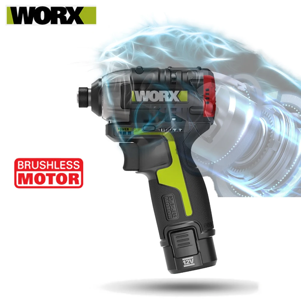 Шуруповерт ударный Worx WU132 бесщеточный 12 В максимальная мощность 200 Вт 3300 нм об/мин