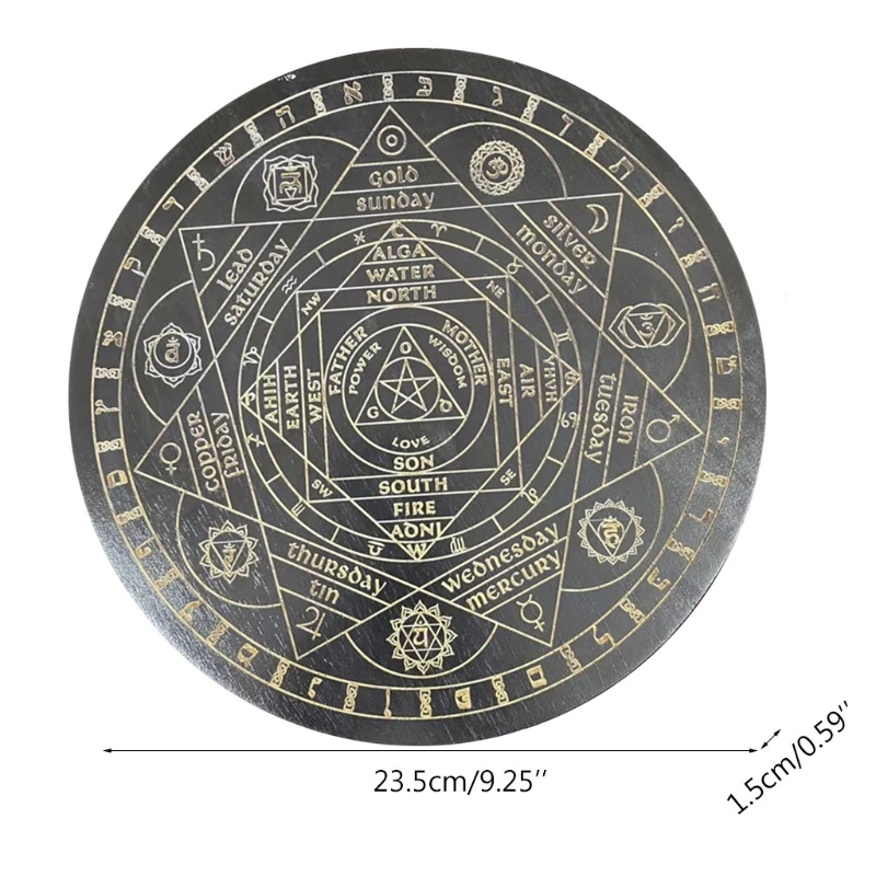 Witch Divination Pendulum Board Seven Chakra Crystal Energy Disk Oak Carved Astrolabe Altar Pendulum Prayer Ceremony Props
Witch Divination Pendulum Board Seven Chakra Crystal Energy Disk Oak Carved Astrolabe Altar Pendulum Prayer Ceremony Props