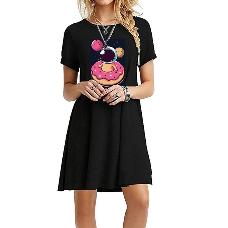 Summer Woman Outfit Donut Astronaut Planet Print Mini Short Sleeve Robe Sweet Alt Casual Dresses A Line Cute Summer Dresses Girl
Summer Woman Outfit Donut Astronaut Planet Print Mini Short Sleeve Robe Sweet Alt Casual Dresses A Line Cute Summer Dresses Girl