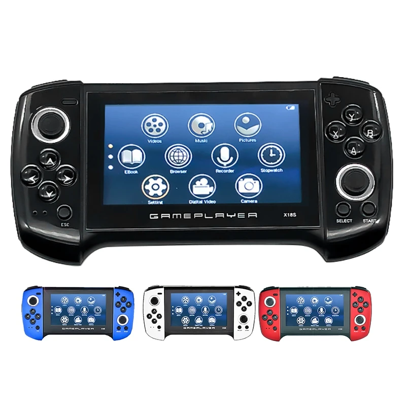Игровая консоль X18Plus в стиле ретро, портативная игровая консоль с двумя качающимися клавишами, 4,3 дюйма
Игровая консоль X18Plus в стиле ретро, портативная игровая консоль с двумя качающимися клавишами, 4,3 дюйма
