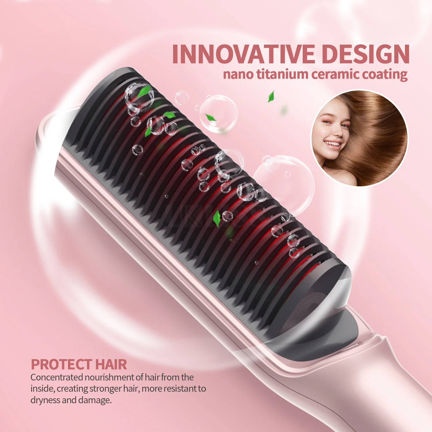 Hair Straightening Comb Brush Negative Ion Hair Care Brush Ceramic LCD Temperature Control Electric Hair Brush Fast Heating Comb
Hair Straightening Comb Brush Negative Ion Hair Care Brush Ceramic LCD Temperature Control Electric Hair Brush Fast Heating Comb