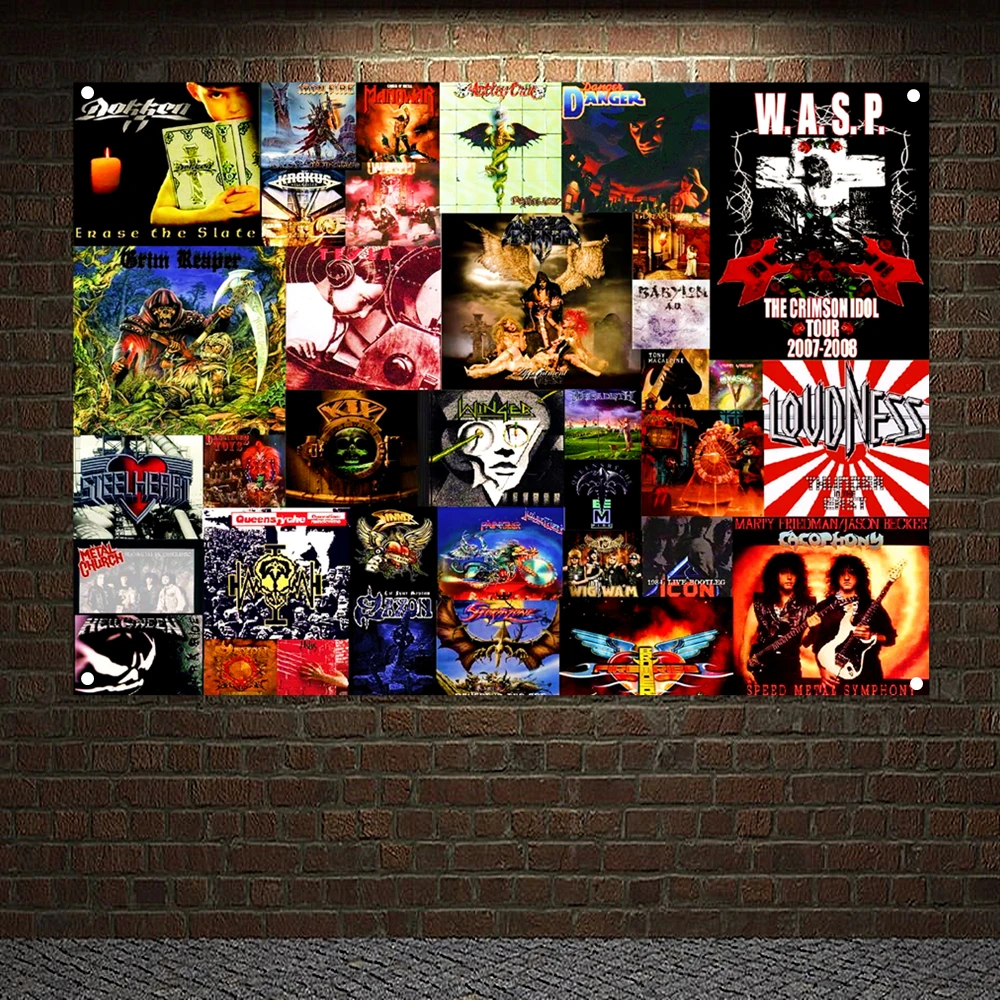 Skull Horror Art Banners Retro Metal Music Flag Wall Hanging Rock Band Poster Canvas Painting Wall Art Bar Cafe Home Decoration
Skull Horror Art Banners Retro Metal Music Flag Wall Hanging Rock Band Poster Canvas Painting Wall Art Bar Cafe Home Decoration