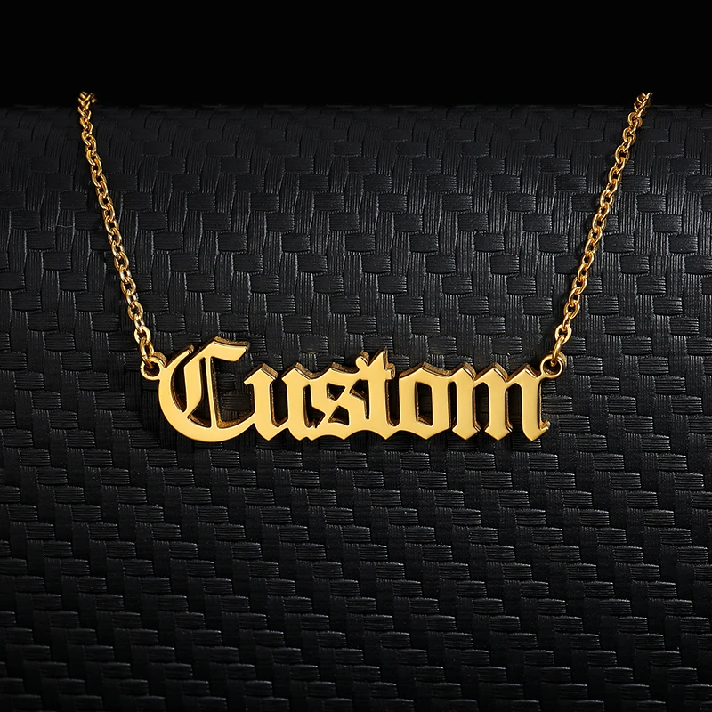 Stainless Steel Chain Personalized Custom Old English Name Necklaces For Women Men Gold Silver Color Pendant Necklace Jewelry
Stainless Steel Chain Personalized Custom Old English Name Necklaces For Women Men Gold Silver Color Pendant Necklace Jewelry