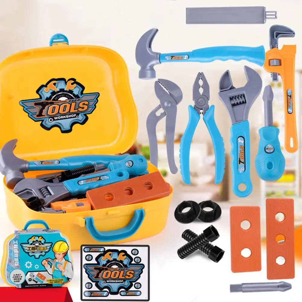 14Pcs/Set DIY Pretend Play Toy Simulation Repair Tool Box Suitcase Screwdriver Disassembly Educational Toy For Children Kids Boy
14Pcs/Set DIY Pretend Play Toy Simulation Repair Tool Box Suitcase Screwdriver Disassembly Educational Toy For Children Kids Boy