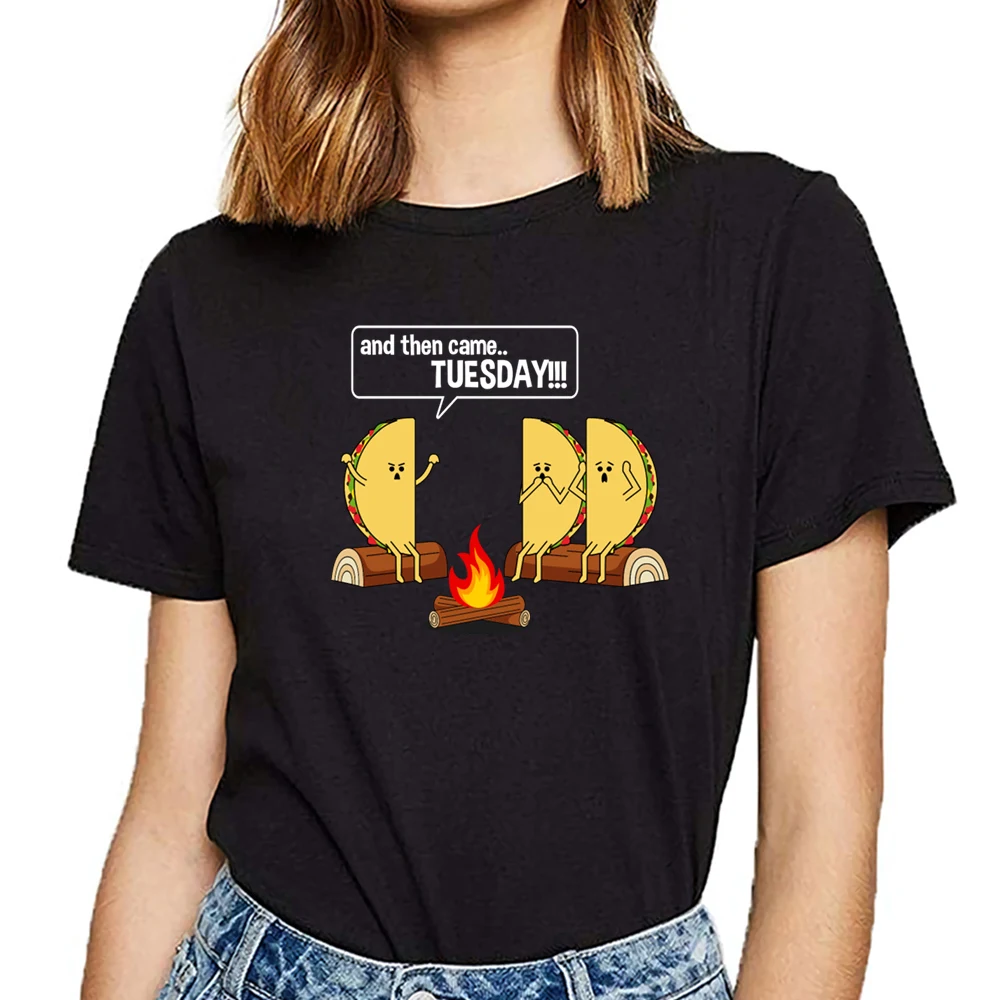 Tops T Shirt Women taco tells scary campfire story about tuesdays funny graphic Vogue Vintage Custom Female Tshirt
Tops T Shirt Women taco tells scary campfire story about tuesdays funny graphic Vogue Vintage Custom Female Tshirt