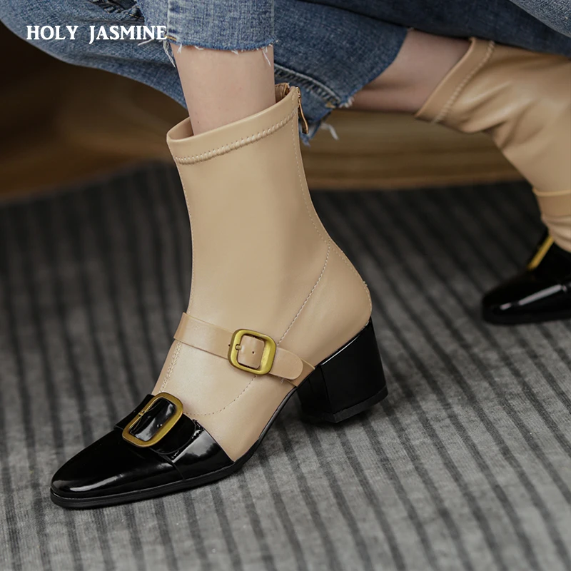 Женские ботильоны с металлическим украшением, повседневные туфли-лодочки на высоком каблуке, обувь для свадьбы и выпускного, Новинка осени ...
Женские ботильоны с металлическим украшением, повседневные туфли-лодочки на высоком каблуке, обувь для свадьбы и выпускного, Новинка осени ...