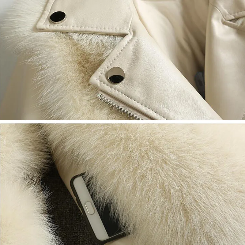 Women Warm Real Fox Fur Coat Short Slim Winter Genuine Fur Jacket Sheepskin Suit Collar Luxury Natural Fox Fur Coat
Women Warm Real Fox Fur Coat Short Slim Winter Genuine Fur Jacket Sheepskin Suit Collar Luxury Natural Fox Fur Coat