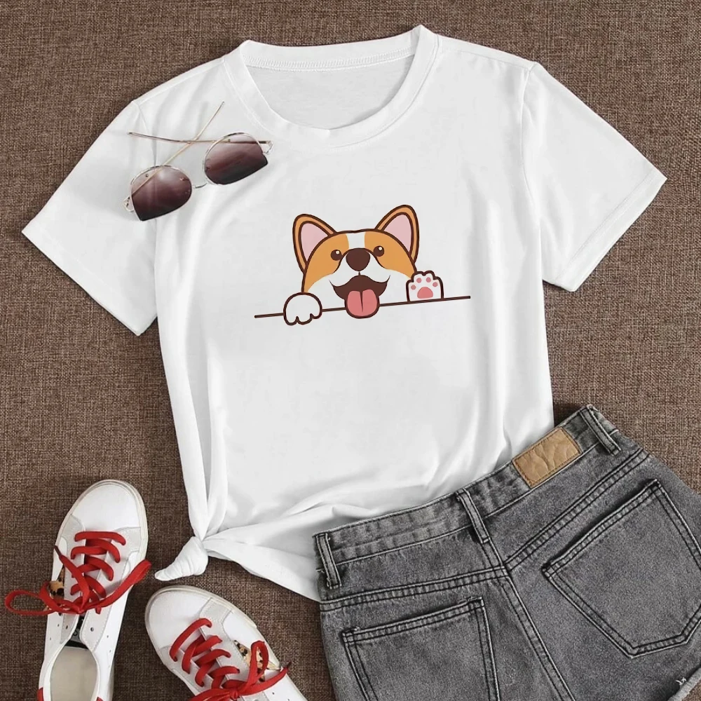 Exquisite Women T-shirt Shiba Inu on the wall Design White T Shirts Trendy Live With Animals Comfortable Soothing Summer Top
Exquisite Women T-shirt Shiba Inu on the wall Design White T Shirts Trendy Live With Animals Comfortable Soothing Summer Top