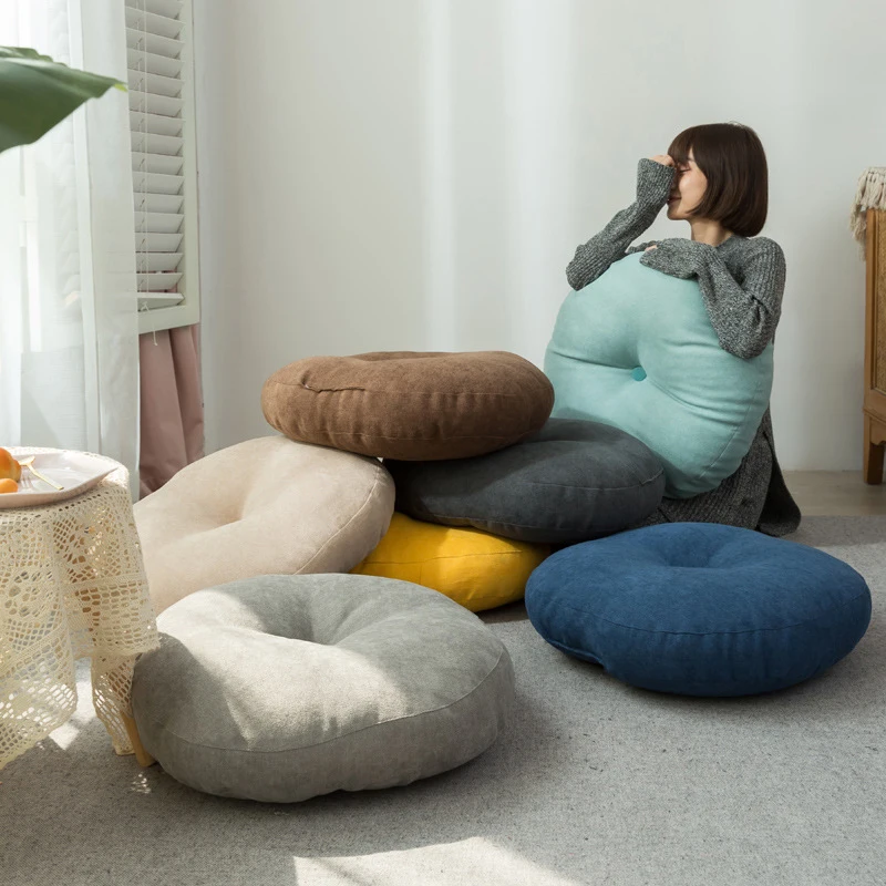 Японские подушки для медитации Futons жемчужные хлопковые отеля татами льняные