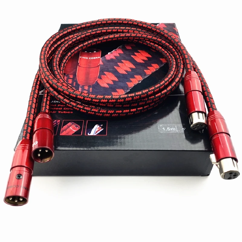 

New King Cobra PSC RCA To XLR Female / Male Cable HiFi Audio XLR Balance Cable with Box for Amplifier CD Player Home Theater