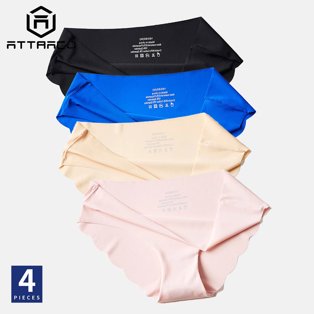 ATTRACO Women's Seamless Briefs Underwear Pack of 4 Solid Panties Lingerie Hipster Wave Edge
ATTRACO Women's Seamless Briefs Underwear Pack of 4 Solid Panties Lingerie Hipster Wave Edge
