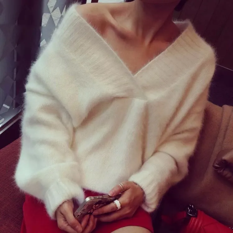 V Women Fluffy New Fashion neck Female Mink Cashmere Sweater Kintted Pullovers Free Shipping S1996
V Women Fluffy New Fashion neck Female Mink Cashmere Sweater Kintted Pullovers Free Shipping S1996