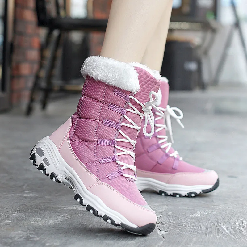 New Winter Women's Shoes 2021 Fashion Warm Plush Snow Boots Outdoor Casual Mid Calf Boots Non-slip Lace Up Platform Cotton Shoes
New Winter Women's Shoes 2021 Fashion Warm Plush Snow Boots Outdoor Casual Mid Calf Boots Non-slip Lace Up Platform Cotton Shoes