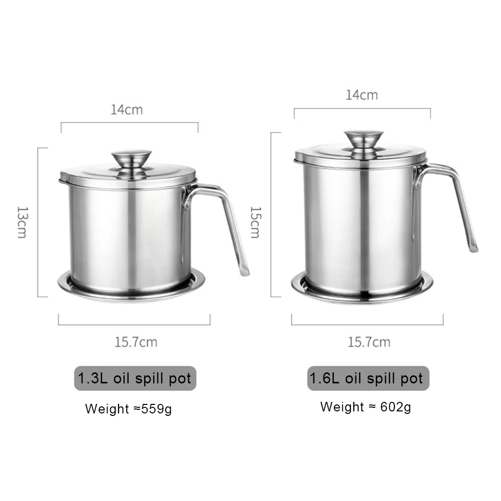 Kitchen Accessory Stainless Steel Oil Filter Pot Residue Cup Kitchen Tool Supplies Storage Tank With Lid
Kitchen Accessory Stainless Steel Oil Filter Pot Residue Cup Kitchen Tool Supplies Storage Tank With Lid