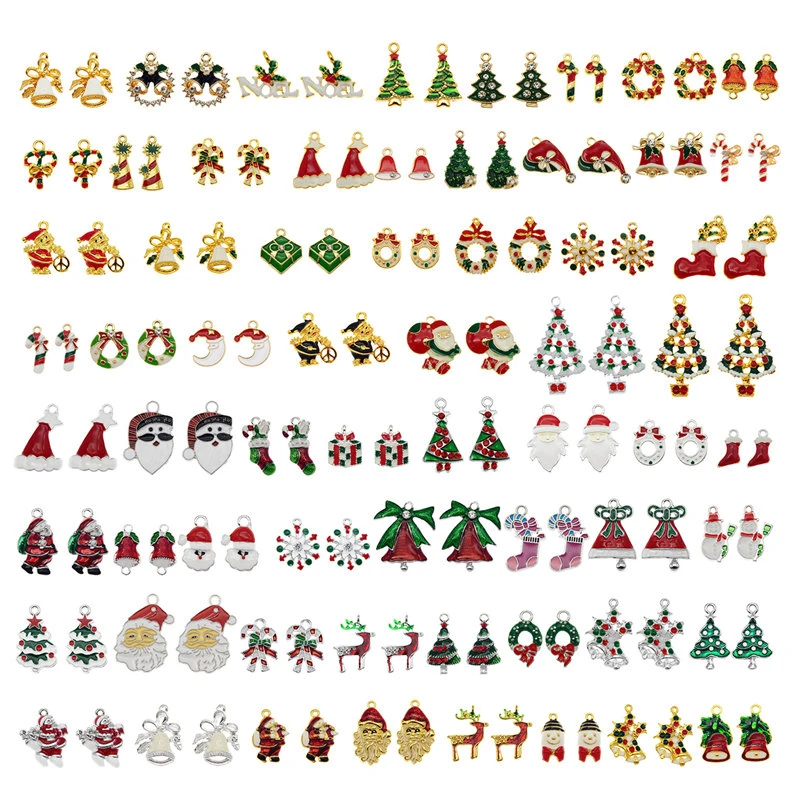 Julie Wang 10PCS Enamel Christmas Charms Alloy Random Mixed Santa Claus Tree Bell Hat Snowflake Pendant Jewelry Making Accessory 
Julie Wang 10PCS Enamel Christmas Charms Alloy Random Mixed Santa Claus Tree Bell Hat Snowflake Pendant Jewelry Making Accessory