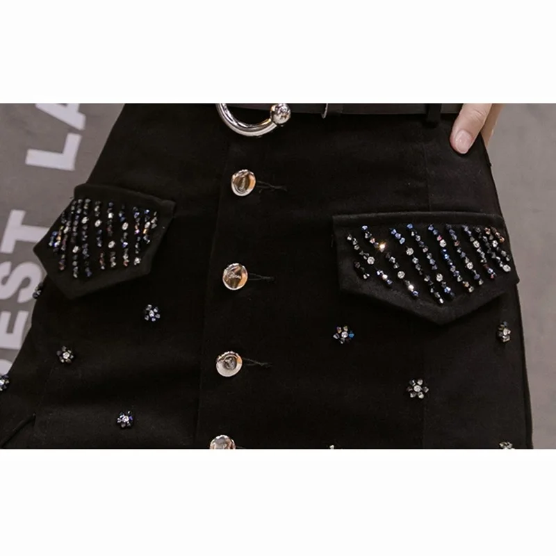 Women Summer New Korean Style Black Short Jeans Sequins Stretchy Hot Shorts Skirts Female Belt Split High Waist Denim Shorts
Women Summer New Korean Style Black Short Jeans Sequins Stretchy Hot Shorts Skirts Female Belt Split High Waist Denim Shorts