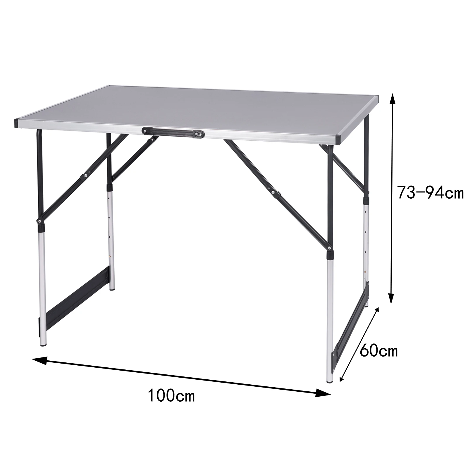 

Aluminum MDF Steel Folding Camping Table Foldable Outdoor Dinner Desk Garden Work Balcony Table For Family Party Picnic BBQ