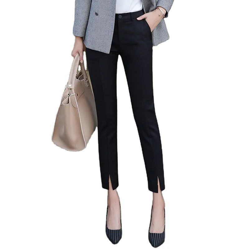 Professional Suit Pants Spring Skinny Pants Slit Pants Suit Occupation Pants Women Cropped Pants Stretch Pencil Pants
Professional Suit Pants Spring Skinny Pants Slit Pants Suit Occupation Pants Women Cropped Pants Stretch Pencil Pants
