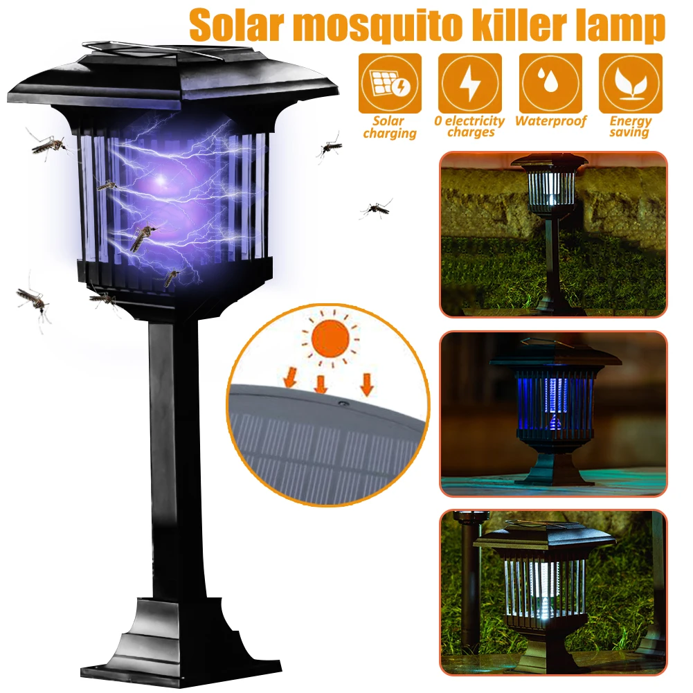 2 in 1 Mosquito Repellent Lamp And Lighting Solar Powered Outdoor Garden UV LED Light Mosquito Pest Bug Zapper Insect Lighting
2 in 1 Mosquito Repellent Lamp And Lighting Solar Powered Outdoor Garden UV LED Light Mosquito Pest Bug Zapper Insect Lighting
