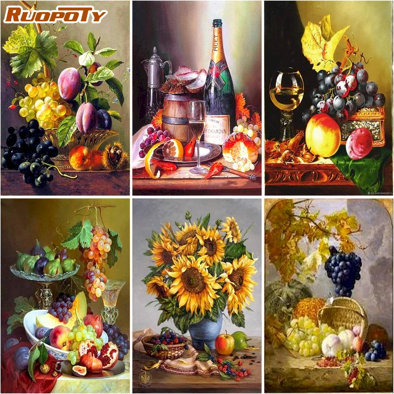 RUOPOTY Oil Painting By Numbers Fruits Diy Vintage Acrylic Paint On Canvas Handpainted Unique Gift For Home Decoration Unframe
RUOPOTY Oil Painting By Numbers Fruits Diy Vintage Acrylic Paint On Canvas Handpainted Unique Gift For Home Decoration Unframe