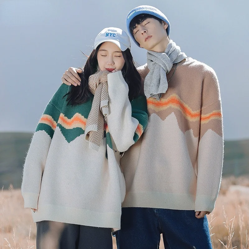Men Clothing 2021 Winter New Retro Sweater Men's Japanese Contrast Color Corrugated Loose Sweater
Men Clothing 2021 Winter New Retro Sweater Men's Japanese Contrast Color Corrugated Loose Sweater