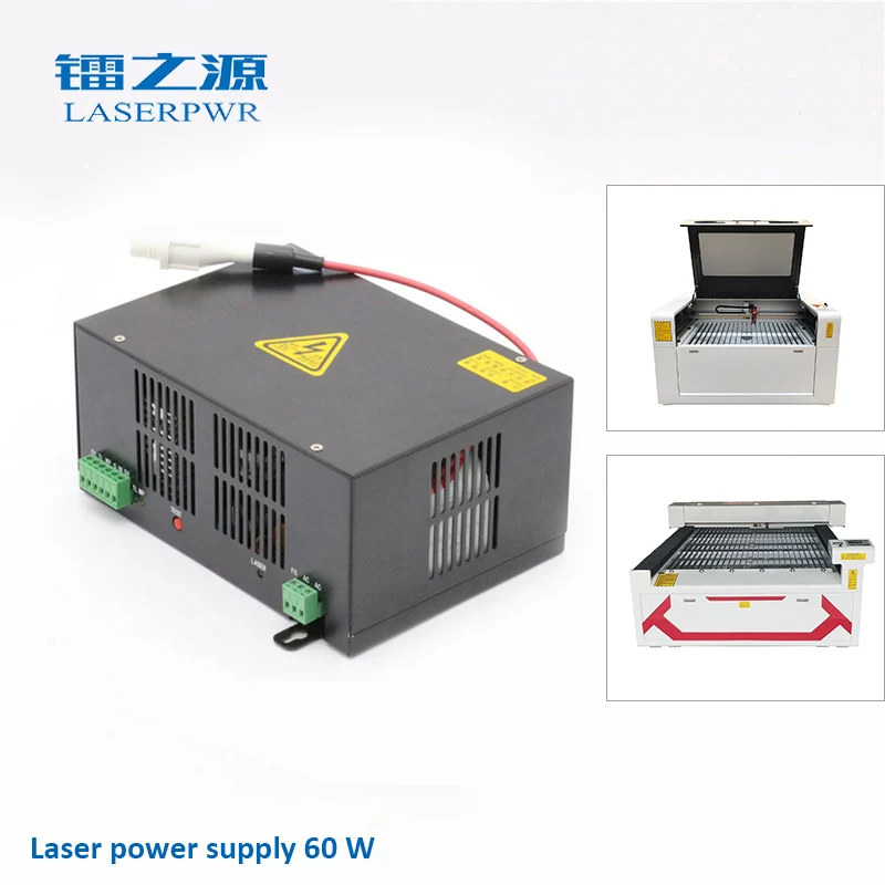 

LASERPWR Laser Power Supply HY-T60 For 50W 60W 70W CO2 Tube Significantly Extend the Life of the CNC Cutting Engraving Machine