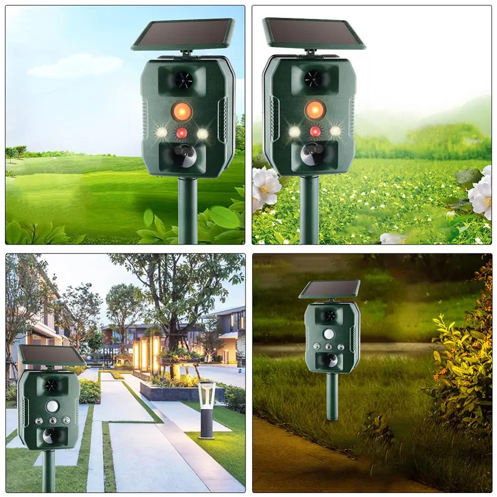 Solar Powered Ultrasonic Repeller Animal Chaser Outdoor Use Garden Repellent Cat Dog Fox Sonic Deterrent Scarer Repellent
Solar Powered Ultrasonic Repeller Animal Chaser Outdoor Use Garden Repellent Cat Dog Fox Sonic Deterrent Scarer Repellent