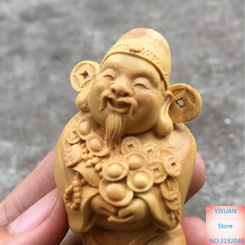 Small leaved boxwood carving car pendant, stationery handle, solid wood original design, craft gift, Buddha, God of wealth
Small leaved boxwood carving car pendant, stationery handle, solid wood original design, craft gift, Buddha, God of wealth