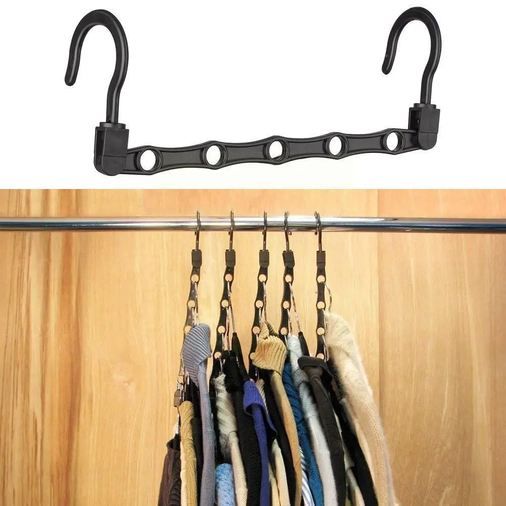 1Pc Black Cloth Hanger 5 Hole Wardrobe Hanger Storage Saving Space Plastic Hook Organizer Clothes Hanging H3W5
1Pc Black Cloth Hanger 5 Hole Wardrobe Hanger Storage Saving Space Plastic Hook Organizer Clothes Hanging H3W5