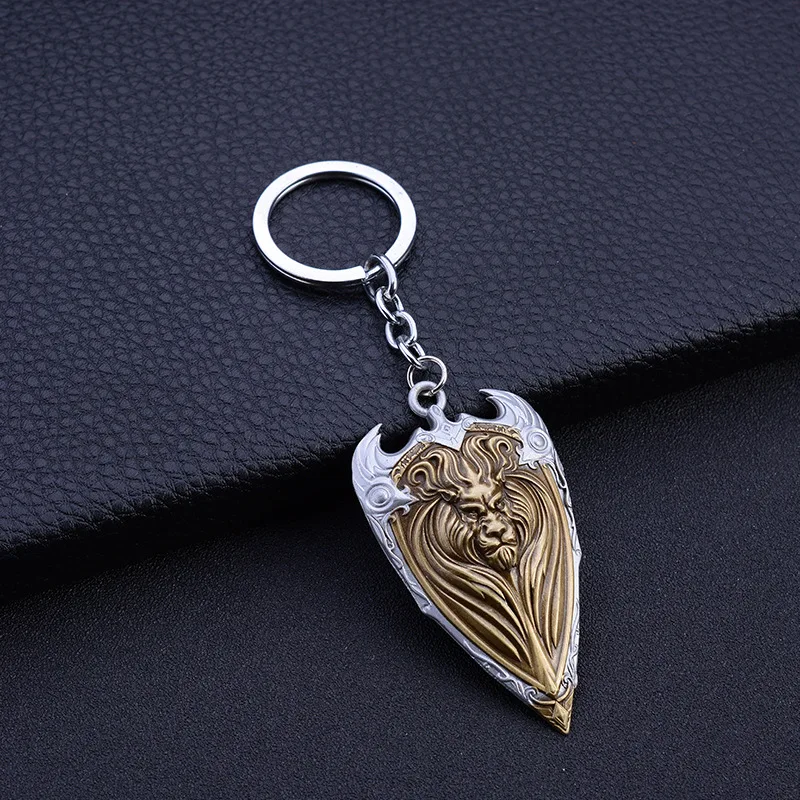 Фото Подвеска для ключей World of Warcraft в стиле панк из меди с головой короля льва