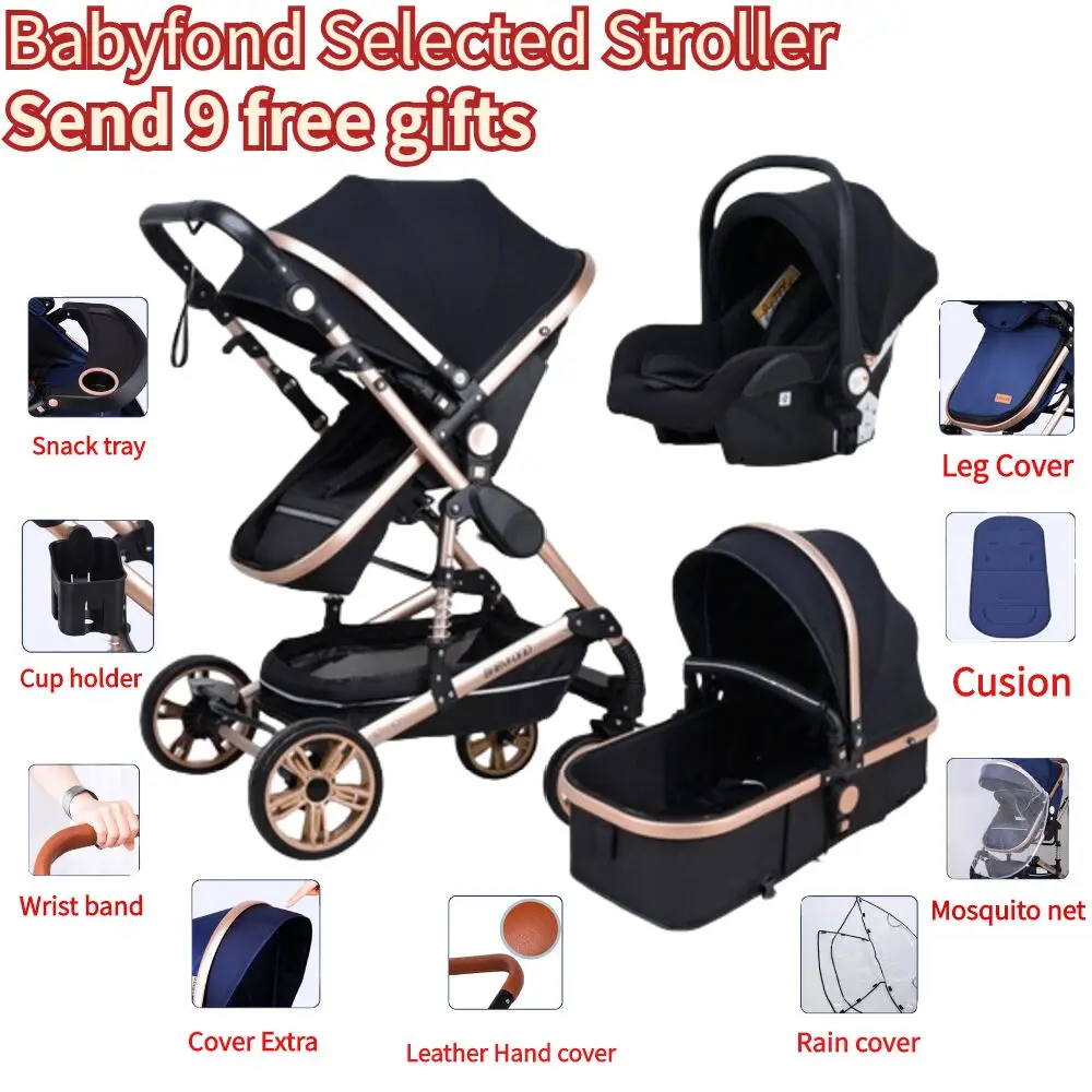 Babyfond High Landscape Baby Stroller 3 in 1 Stroller Multifunctional Car Two Way Child Pram Baby Comfort For Newborn Send Gift
Babyfond High Landscape Baby Stroller 3 in 1 Stroller Multifunctional Car Two Way Child Pram Baby Comfort For Newborn Send Gift