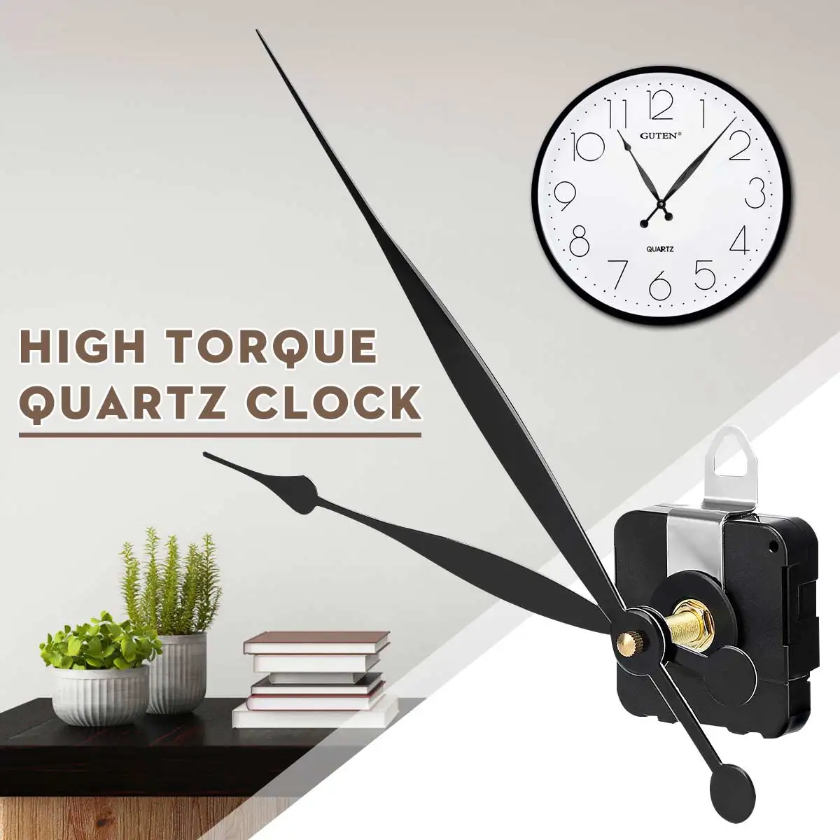 DIY High Torque Quartz For Tide Controlled Clock Movement Motor Mechanism Kit 208MM Hour Minute Hands Fitting Clock Parts
DIY High Torque Quartz For Tide Controlled Clock Movement Motor Mechanism Kit 208MM Hour Minute Hands Fitting Clock Parts